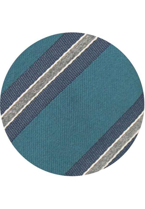 Klasyczny Krawat Klubowy - Alties - Zieleń w Prążek. Materiał: tkanina. Wzór: prążki. Styl: klasyczny