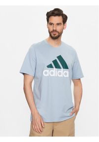 Adidas - adidas T-Shirt Essentials Single Jersey Big Logo T-Shirt IJ8576 Niebieski Regular Fit. Kolor: niebieski. Materiał: bawełna