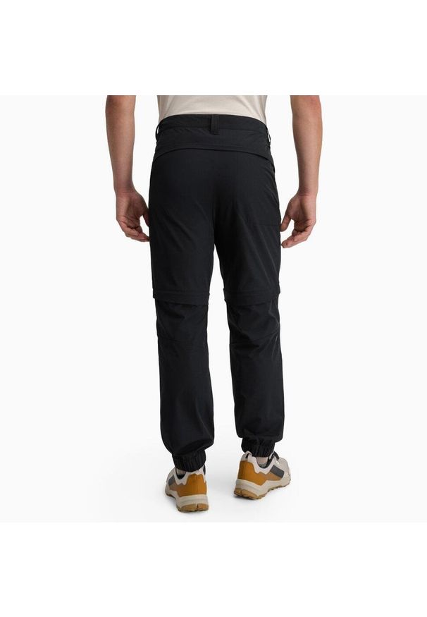 SIROKO - Męskie spodnie trekkingowe z odpinanymi nogawkami Siroko Cairn Black. Kolor: czarny. Długość: długie. Sport: turystyka piesza