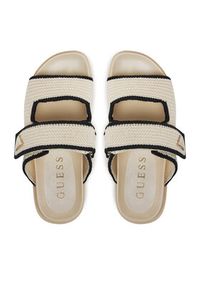 Guess Klapki FLJFDN FAB19 Beżowy. Kolor: beżowy. Materiał: skóra