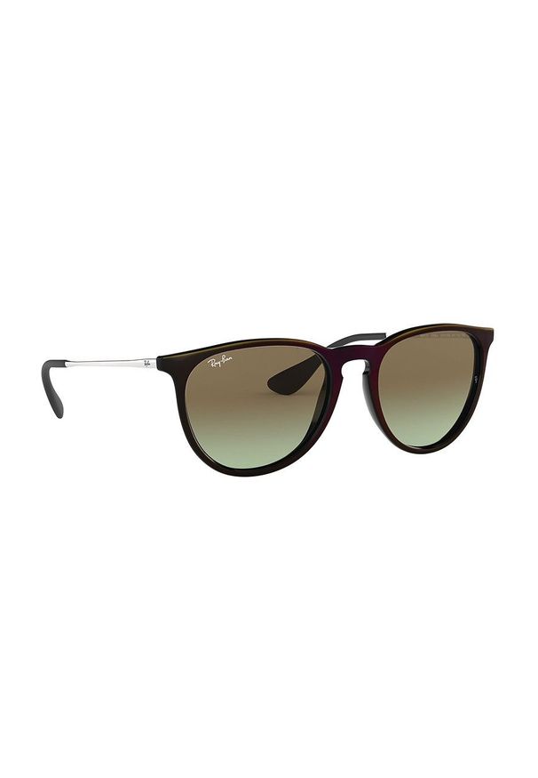 Ray-Ban - Okulary. Kształt: owalne. Kolor: fioletowy