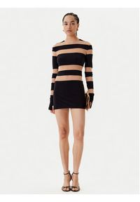 NORMA KAMALI Sukienka codzienna KK3243PMB48239 Czarny Slim Fit. Okazja: na co dzień. Kolor: czarny. Materiał: syntetyk. Typ sukienki: proste. Styl: casual #3