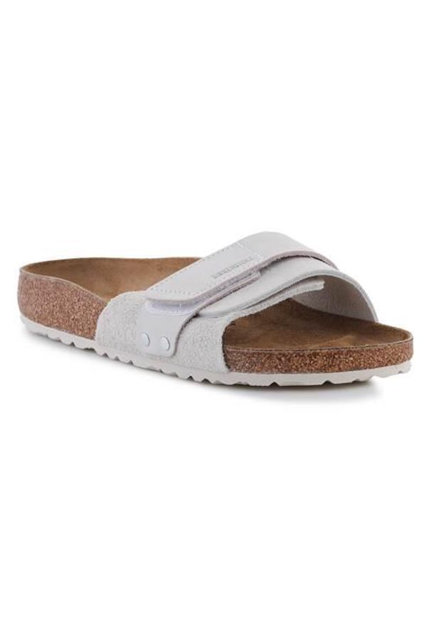 Klapki damskie Birkenstock Oita. Kolor: szary. Materiał: skóra
