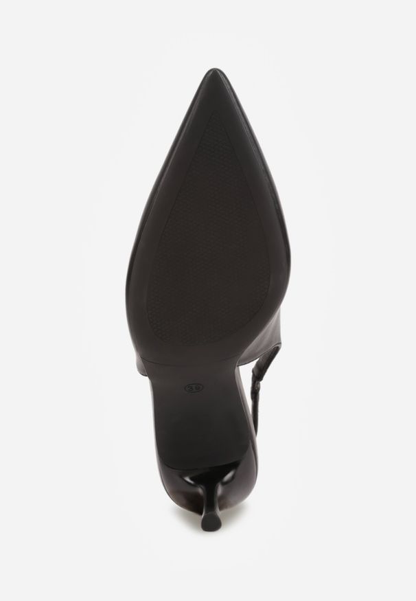 Born2be - Czarne Sandały Vices na Szpilce z Noskiem w Szpic Tilvianea. Okazja: na co dzień. Kolor: czarny. Materiał: jeans, satyna. Obcas: na szpilce. Styl: wizytowy, casual, elegancki. Wysokość obcasa: średni