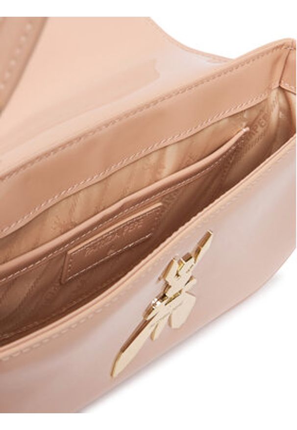 Patrizia Pepe Torebka 8B0231/L125 Beżowy. Kolor: beżowy. Materiał: lakierowane, skórzane