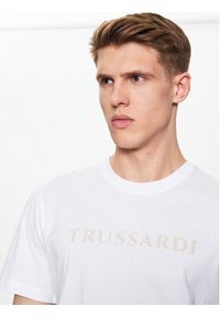 Trussardi Jeans - Trussardi T-Shirt 52T00724 Biały Regular Fit. Kolor: biały. Materiał: bawełna #3