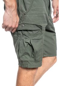 Lee - MĘSKIE SZORTY MATERIAŁOWE LEE FATIGUE SHORTS KHAKI L73BCJ14. Kolor: brązowy. Materiał: materiał #7