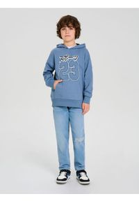 Sinsay - Bluza z kapturem - mid blue. Typ kołnierza: kaptur