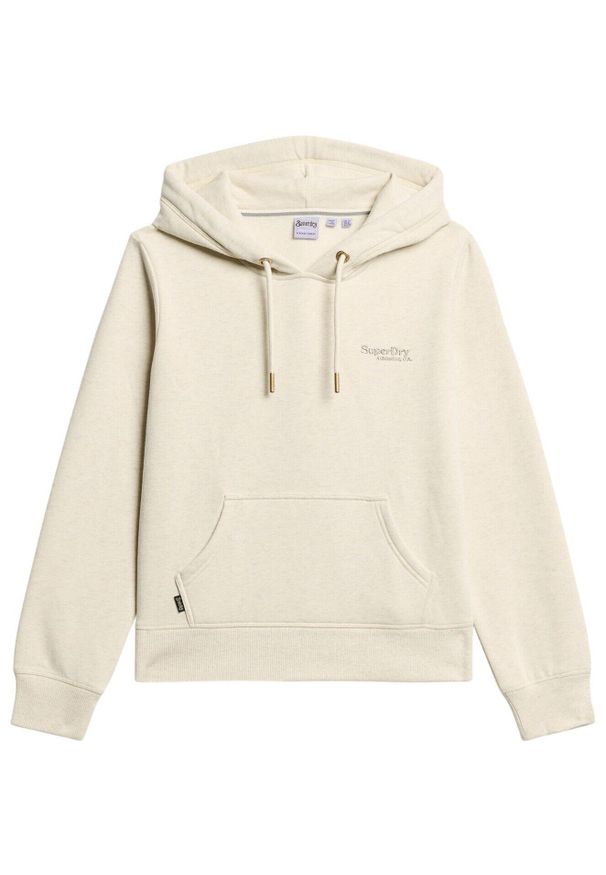 Bluza damska z kapturem Superdry Essential Logo. Typ kołnierza: kaptur. Kolor: beżowy