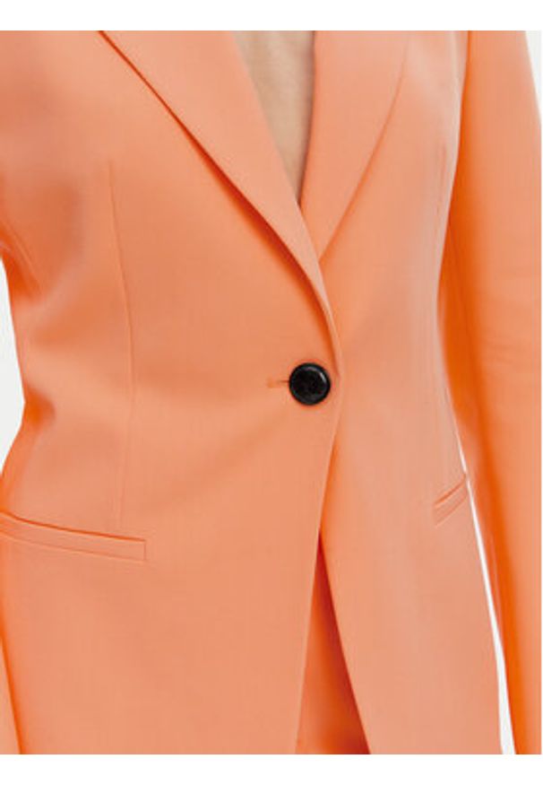 Hugo - HUGO Marynarka Azenea 50537182 Pomarańczowy Regular Fit. Kolor: pomarańczowy. Materiał: syntetyk