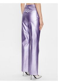 ROTATE Spodnie z imitacji skóry Embossed 1000902225 Fioletowy Relaxed Fit. Kolor: fioletowy. Materiał: skóra #3
