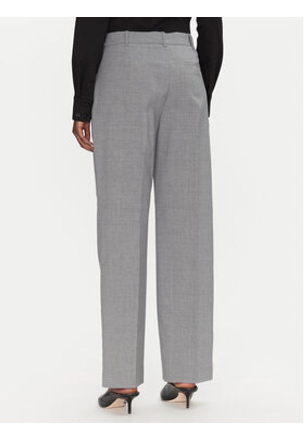 BOSS Spodnie materiałowe Tilda9 50542004 Szary Relaxed Fit. Kolor: szary. Materiał: wełna