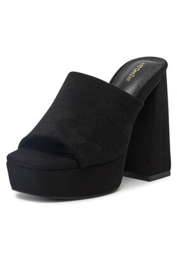 DeeZee Klapki F7979-1 Czarny. Kolor: czarny. Materiał: materiał