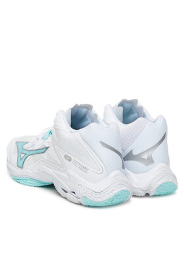 Mizuno Buty halowe Wave Lightning Z8 Mid V1GC2405 Biały. Kolor: biały. Materiał: skóra. Model: Mizuno Wave