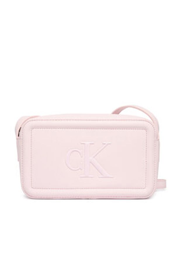 Calvin Klein Torebka Bold Ck Camera Bag LV04F3220G Różowy. Kolor: różowy. Materiał: skórzane