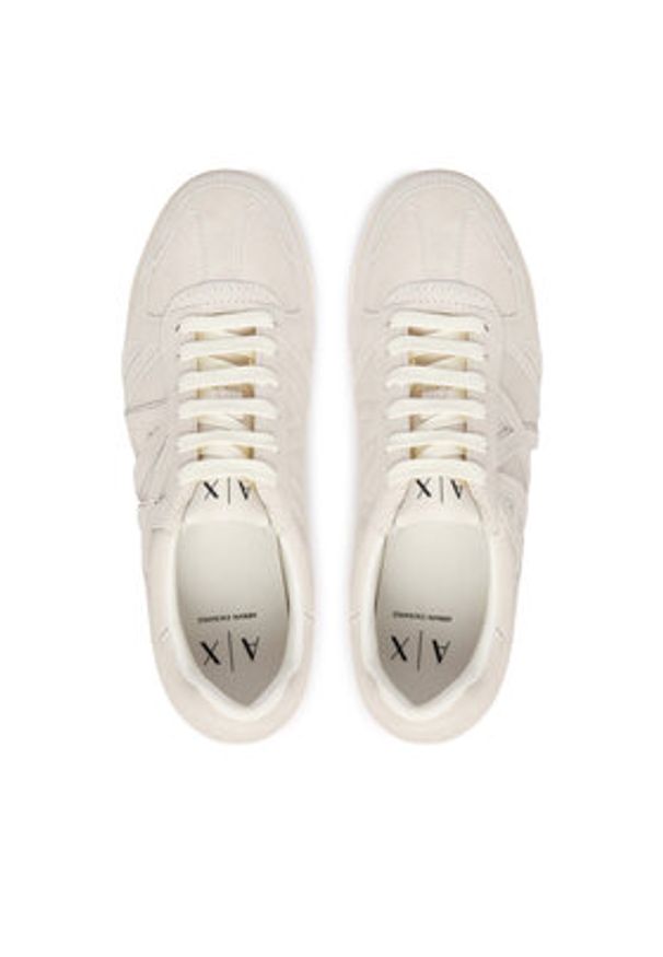Armani Exchange Sneakersy XW002794 AF19687 Z0001 Biały. Kolor: biały. Materiał: zamsz, skóra