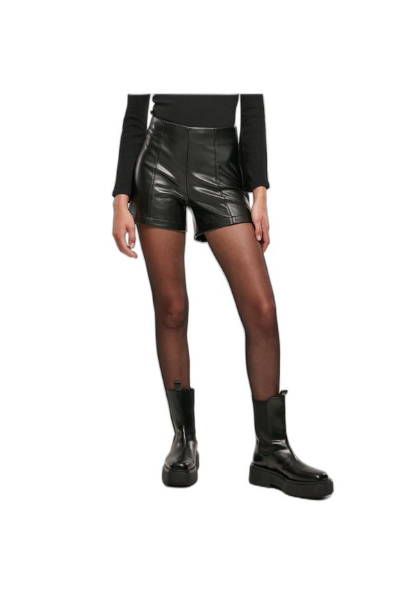 Szorty damskie ze skóry Urban Classics. Kolor: czarny. Materiał: skóra. Długość: krótkie