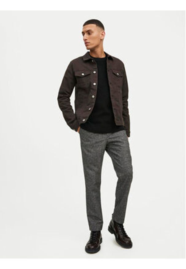 Jack & Jones - Jack&Jones Sweter Rollie 12215468 Czarny Relaxed Fit. Kolor: czarny. Materiał: syntetyk