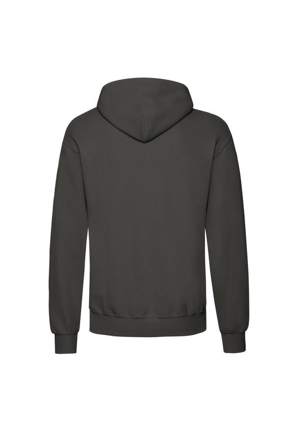 FRUIT OF THE LOOM - Męska Klasyczna Bluza Z Kapturem. Typ kołnierza: kaptur. Kolor: szary