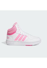 Adidas - Hoops Mid Shoes. Kolor: różowy, biały, wielokolorowy. Sport: turystyka piesza, tenis