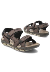 Brązowe Sandały Wrangler Sportowe Obuwie Męskie. Zapięcie: pasek. Kolor: brązowy. Materiał: materiał. Wzór: paski. Sezon: lato. Styl: sportowy #6