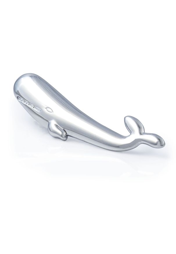 Adam Collection - Srebrna spinka do krawata - wieloryb ZS41. Kolor: srebrny