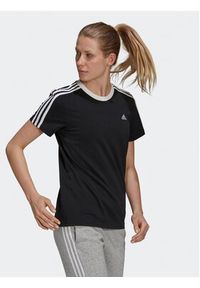 Adidas - adidas T-Shirt Essentials 3-Stripes GS1379 Czarny Loose Fit. Kolor: czarny. Materiał: bawełna #5