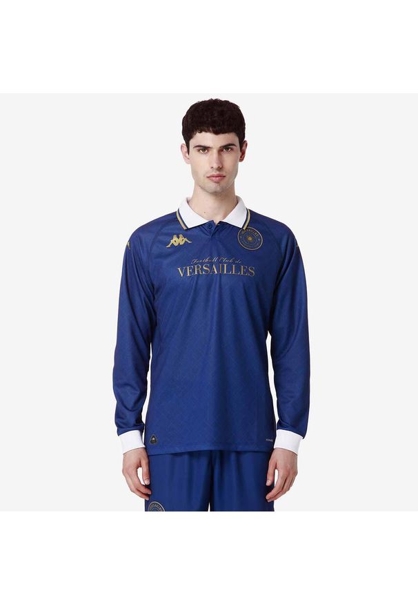 Kappa - Koszulka domowa z długim rękawem FC Versailles 78 2024/25. Kolor: niebieski, biały, wielokolorowy. Długość rękawa: długi rękaw. Długość: długie. Sport: piłka nożna
