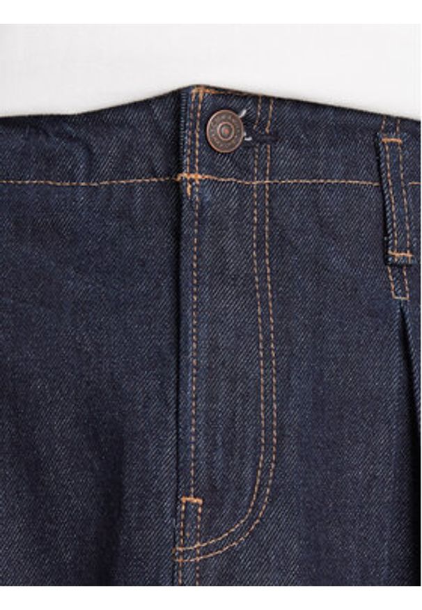 Calvin Klein Jeans Spódnica jeansowa LV047C717G Granatowy Regular Fit. Kolor: niebieski. Materiał: bawełna