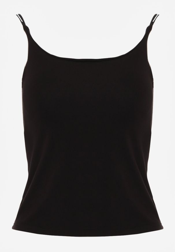 Born2be - Czarny Wiskozowy Top z Podwójnymi Ramiączkami Hendrea. Okazja: na co dzień. Kolor: czarny. Materiał: wiskoza. Długość rękawa: na ramiączkach. Styl: casual, elegancki