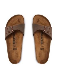 Birkenstock Klapki Madrid 0040093 Brązowy. Kolor: brązowy. Materiał: skóra