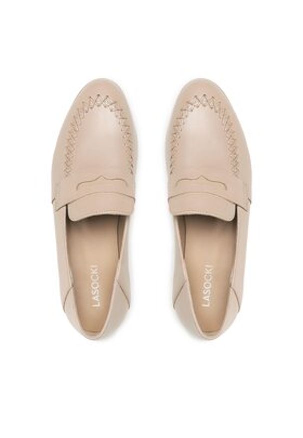 Lasocki Lordsy Anna WB-ANNA-108 Beżowy. Kolor: beżowy. Materiał: skóra