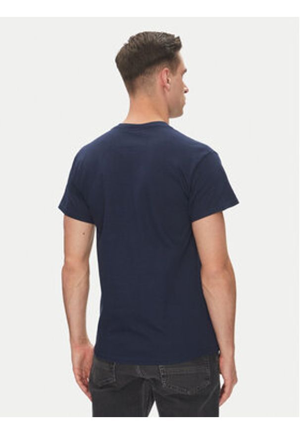 Etnies T-Shirt Burger 4130004128 Granatowy Regular Fit. Kolor: niebieski. Materiał: bawełna