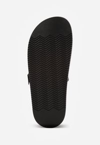 Renee - Czarne Klapki z Przekładanymi Paskami i Regulacją z Klamrą Celilye. Okazja: na co dzień. Kolor: czarny. Materiał: koronka. Sezon: lato. Styl: boho, casual #6