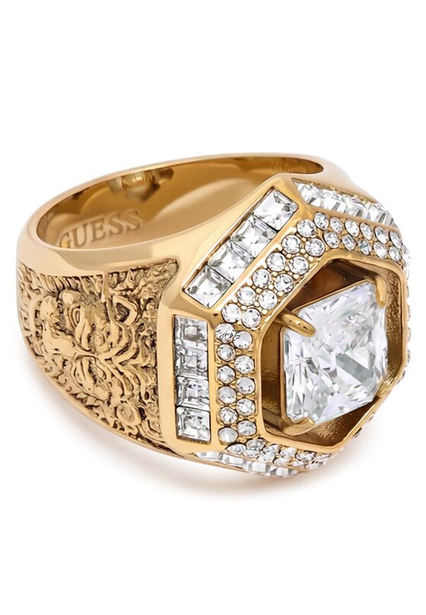 Guess Pierścionek JUBR06 187JW Złoty. Materiał: metalowe. Kolor: złoty