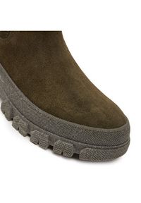 Weekend Max Mara Sztyblety Genepi 24257960556 Khaki. Kolor: brązowy. Materiał: zamsz, skóra #7