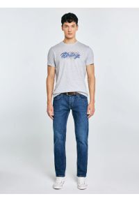 Big-Star - Koszulka męska z nadrukiem szara Keren 902. Kolor: szary. Materiał: bawełna. Wzór: nadruk #2