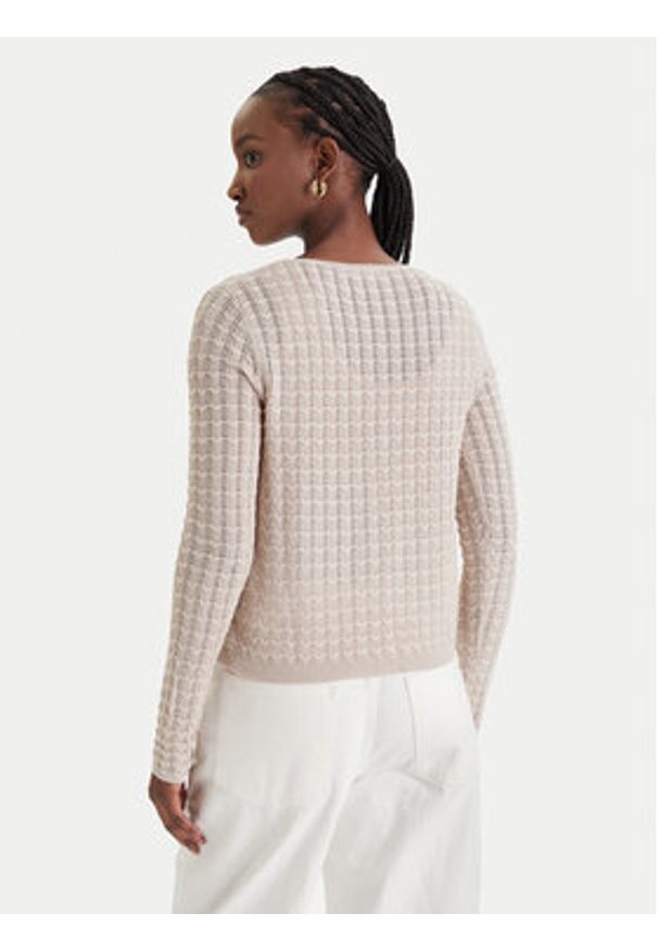 Guess Kardigan W6GR07 Z0588 Beżowy Regular Fit. Kolor: beżowy. Materiał: wiskoza