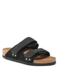 Birkenstock Klapki Uji 1024832 Czarny. Kolor: czarny. Materiał: skóra, nubuk