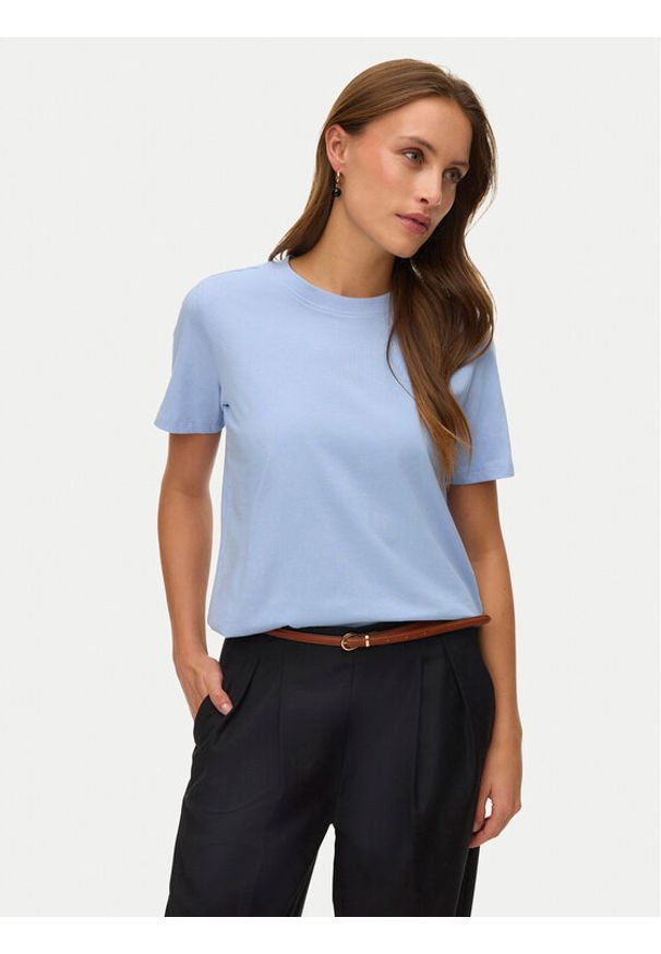 Vero Moda T-Shirt Paulina 10316991 Niebieski Regular Fit. Kolor: niebieski. Materiał: bawełna
