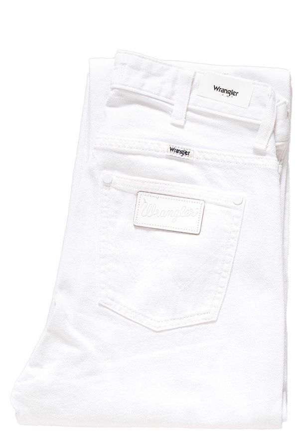 Wrangler - DAMSKIE SPODNIE JEANSOWE WRANGLER RETRO STRAIGHT WHITE DESTROYED W238DM13H 112127869. Styl: retro