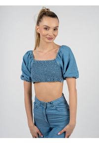 Patrizia Pepe Top | | Kobieta |. Typ kołnierza: dekolt kwadratowy. Materiał: denim. Długość rękawa: krótki rękaw. Długość: krótkie