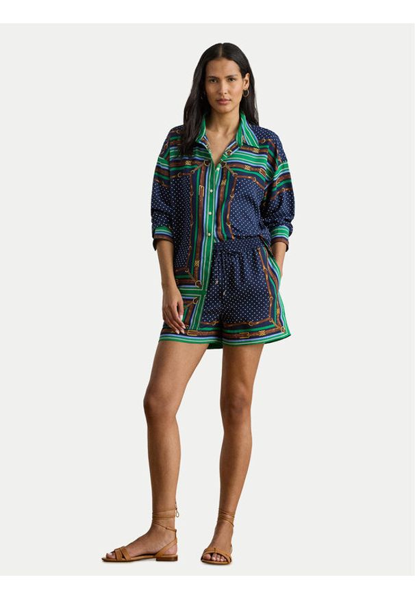 Lauren Ralph Lauren - LAUREN RALPH LAUREN Szorty materiałowe 200B20822001 Granatowy Regular Fit. Kolor: niebieski. Materiał: syntetyk