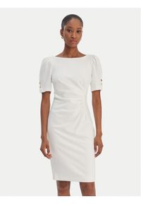 DKNY Sukienka koktajlowa DD6A1666 Écru Slim Fit. Materiał: syntetyk. Styl: wizytowy #1