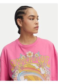 Billabong T-Shirt Summer Of Love EBJZT00592 Różowy Loose Fit. Kolor: różowy. Materiał: bawełna #5