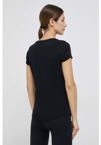 EA7 Emporio Armani T-shirt 3LTT07.TJCRZ damski kolor czarny. Okazja: na co dzień. Kolor: czarny. Materiał: dzianina. Wzór: nadruk. Styl: casual #5
