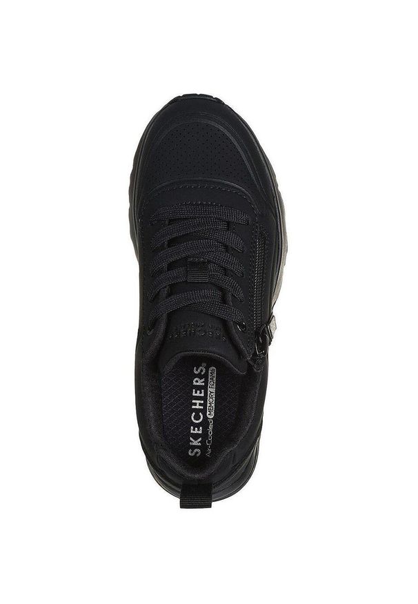 skechers - Adidasy Skechers Uno Lite - Easy Zip, Dzieci. Kolor: czarny. Materiał: materiał, syntetyk. Sport: turystyka piesza