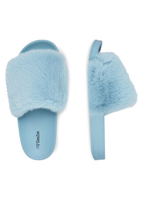 DeeZee Klapki TY013 Niebieski. Kolor: niebieski. Materiał: materiał, syntetyk