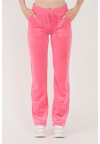 Juicy Couture - JUICY COUTURE Różowe damskie spodnie dresowe Del Ray Pocketed Pant, Rozmiar S. Kolor: różowy. Materiał: dresówka