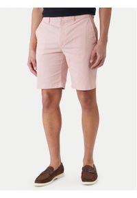 TOMMY HILFIGER - Tommy Hilfiger Szorty materiałowe Deton 9.5 MW0MW42351 Różowy Slim Fit. Kolor: różowy. Materiał: bawełna #1
